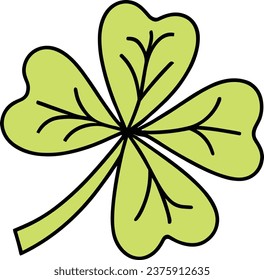 four-leaf clover symbol vector art
