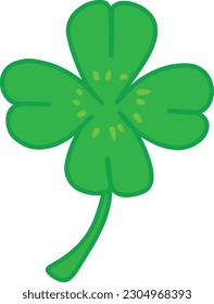 Four-Leaf Clovers Are Considered Lucky. Symbol of Hope, Faith, Love, and luck. transparent illustration.