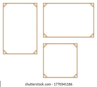 four-leaf clover-themed background. A frame that gave a change in size to the same design.Good frame for a4 size paper.Certificate frame.