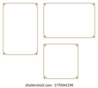 fondo con tema de trébol de cuatro hojas. Marco que dio un cambio de tamaño al mismo diseño.Marco bueno para un papel de tamaño4.Marco de certificado.