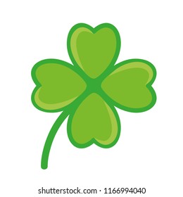 four-leaf green clover on a white background vector illustration EPS10