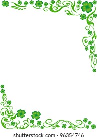 Four-leaved Clover Frame Background