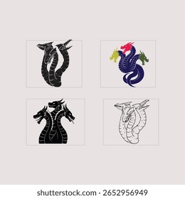 Uma ilustração de quatro painéis mostrando a evolução do design da cabeça de um pássaro, de um esboço a uma silhueta e, finalmente, uma ilustração cardinal vibrante e detalhada.