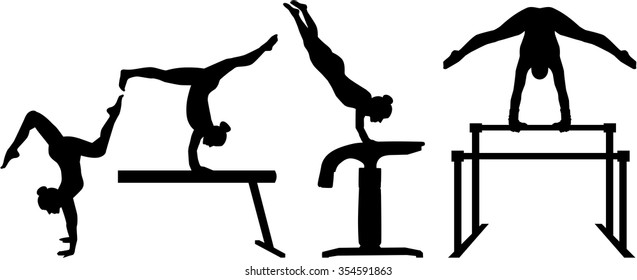 Four-part competition gymnastics