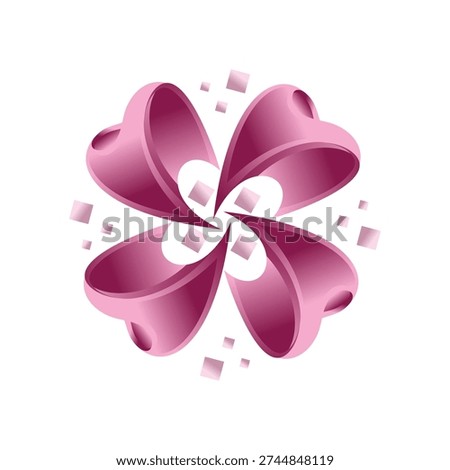 four-petaled flower or a four-leaf clover, but with a high-tech twist