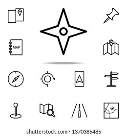 Four-pointed star icon. Navigation icons universal set for web and mobile on white background