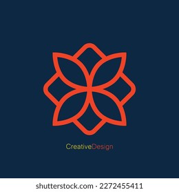 Four-pointed star logo within a circle, logotype vector design.