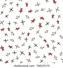 Four-pointed stars and five-pointed stars, Christmas draw, New Year pattern