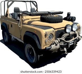 Four-seater off-road vehicle on white background