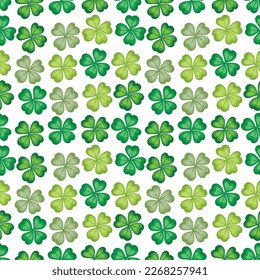 Four-sheet green clover seamless for Saint Patrick s Day
