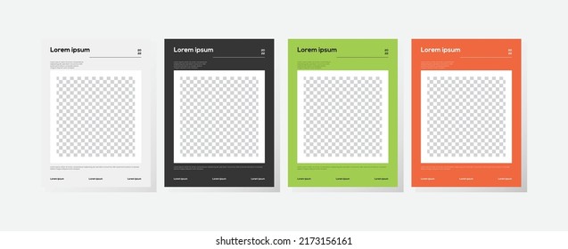 Four-sided flyer template wave design with the use of minimalist style for advertising layouts and flyers