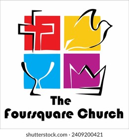 the foursquare church vector design