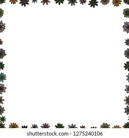 Foursquare frames doodles. Picture in white, gray and brown colors. Vector. Seamless.