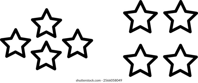 "Four-Star Icon for Rating, Quality, and Service-Themed Designs"