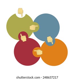 Four-step diagram vector illustration