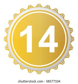 fourteen on cap