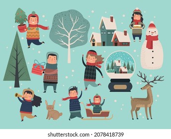 fourteen winter season set icons