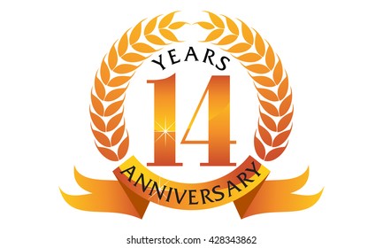 Fourteen Years  Ribbon Anniversary 