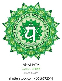 Fourth chakra illustration vector of Anahata