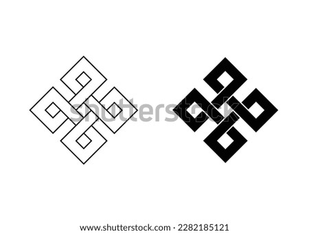 fourth endless eternal knot symbol vector 