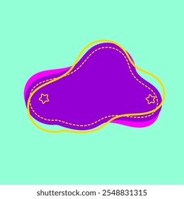 Fourth Funny Minimalist Abstract Shape Element with Star and Love icon. Sixth Style Shape Element. High Quality Vector Icon. Editable Vector