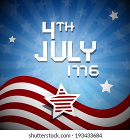 Fourth of July 1776 Independence Day Illustration