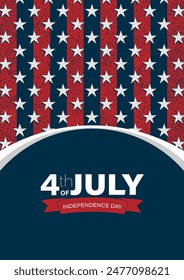 Fourth of July. 4th of July holiday background.Abstract grunge independence day vector design 