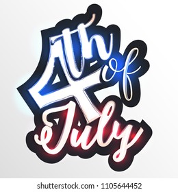 Fourth of July. 4th of July holiday banner. USA Independence Day banner for sale, discount, advertisement background.