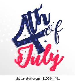 Fourth of July. 4th of July holiday banner. USA Independence Day banner for sale, discount, advertisement background.