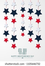 Fourth of July. 4th of July holiday banner. USA Independence Day banner for sale, discount, advertisement.