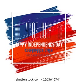 Fourth of July. 4th of July holiday banner. USA Independence Day banner for sale, discount, advertisement.