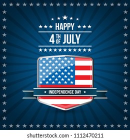 Fourth of July. 4th of July holiday banner. USA Independence Day banner for sale, discount, advertisement, web etc