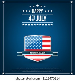 Fourth of July. 4th of July holiday banner. USA Independence Day banner for sale, discount, advertisement, web etc