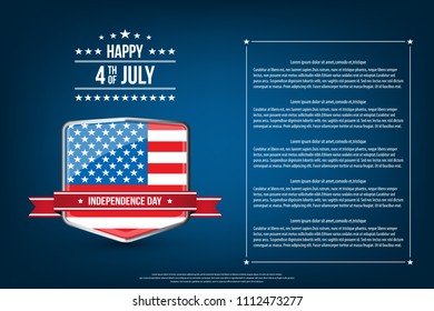 Fourth of July. 4th of July holiday banner. USA Independence Day banner for sale, discount, advertisement, web etc