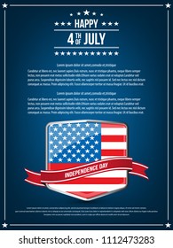 Fourth of July. 4th of July holiday banner. USA Independence Day banner for sale, discount, advertisement, web etc