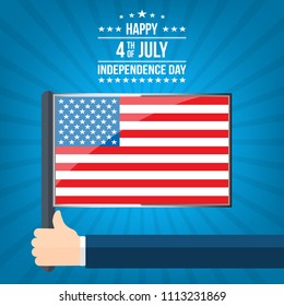 Fourth of July. 4th of July holiday banner. USA Independence Day banner for sale, discount, advertisement, web etc