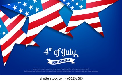 Fourth of July. 4th of July holiday banner. USA Independence Day banner for sale, discount, advertisement, web etc.