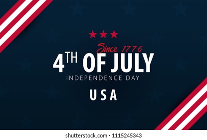 Fourth of July. 4th of July. Independence Day of the USA. Vector illustration