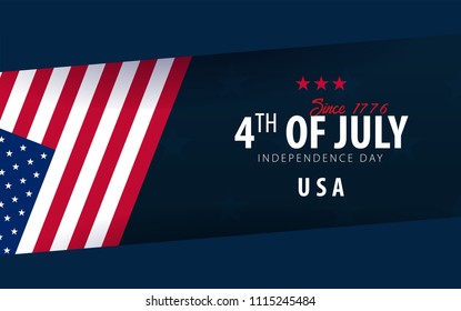 Fourth of July. 4th of July. Independence Day of the USA. Vector illustration