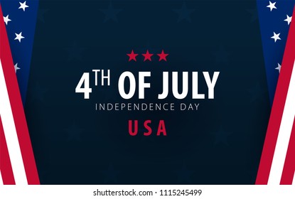 Fourth of July. 4th of July. Independence Day of the USA. Vector illustration