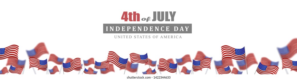 Fourth of July. 4th of July independence day USA, posters, modern design vector illustration