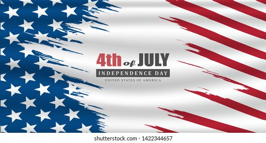 Fourth of July. 4th of July independence day USA, posters, modern design vector illustration