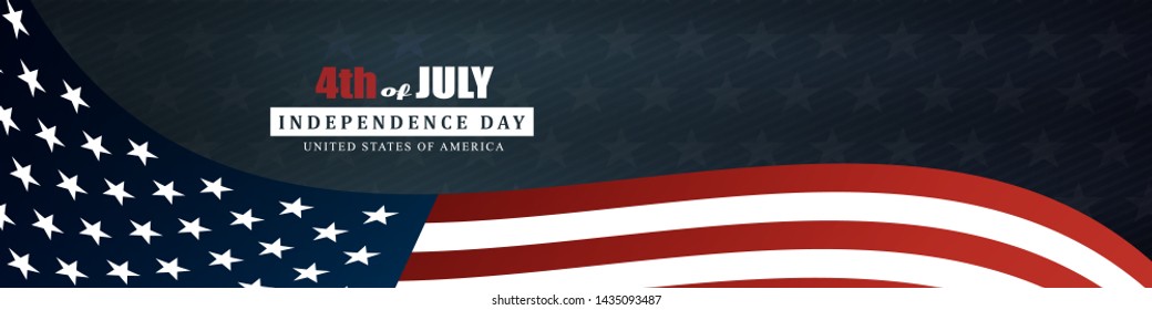 Fourth of July. 4th of July independence day USA, posters, modern design vector illustration	
