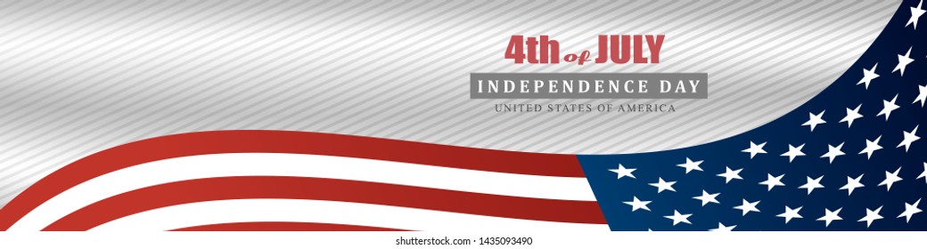 Fourth of July. 4th of July independence day USA, posters, modern design vector illustration	
