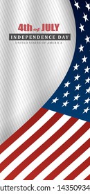 Fourth of July. 4th of July independence day USA, posters, modern design vector illustration	
