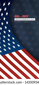 Fourth of July. 4th of July independence day USA, posters, modern design vector illustration	
