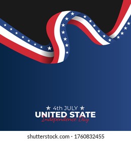 4 de julio o 4 de julio (Traducción: El Día de la Independencia (Estados Unidos) es el Día Nacional de Estados Unidos y el Día de la República, que se celebra el 4 de julio de cada año. ilustración vectorial