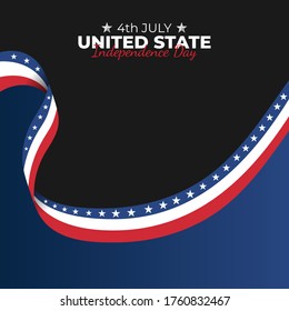 Fourth of July or July 4th (Translate: Independence Day United States) is the America National Day and Republic Day, which is celebrated on July 4 each year. vector illustration