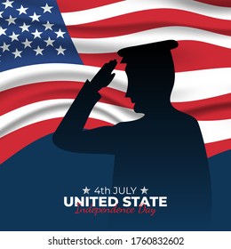 Fourth of July or July 4th (Translate: Independence Day United States) is the America National Day and Republic Day, which is celebrated on July 4 each year. vector illustration