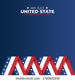 Fourth of July or July 4th (Translate: Independence Day United States) is the America National Day and Republic Day, which is celebrated on July 4 each year. vector illustration